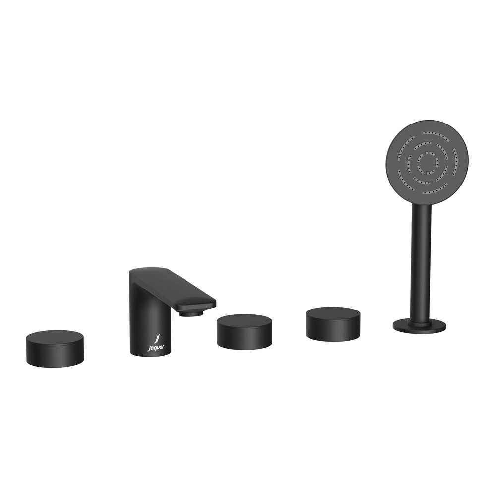 Jaquar Laguna 5 Hole Bathtub Mixer LAG-BLM-91287 (Black Matt)