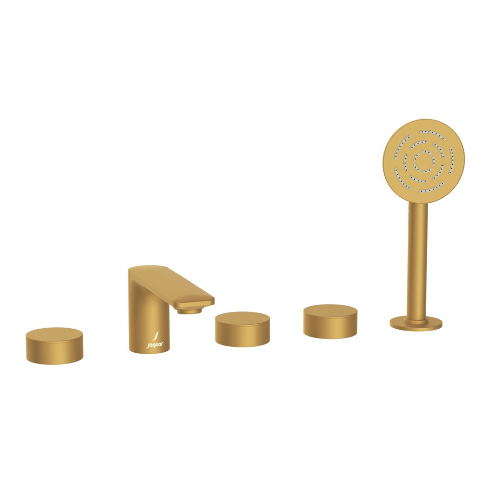 Jaquar Laguna 5 Hole Bathtub Mixer LAG-GMP-91287 (Gold Matt PVD)