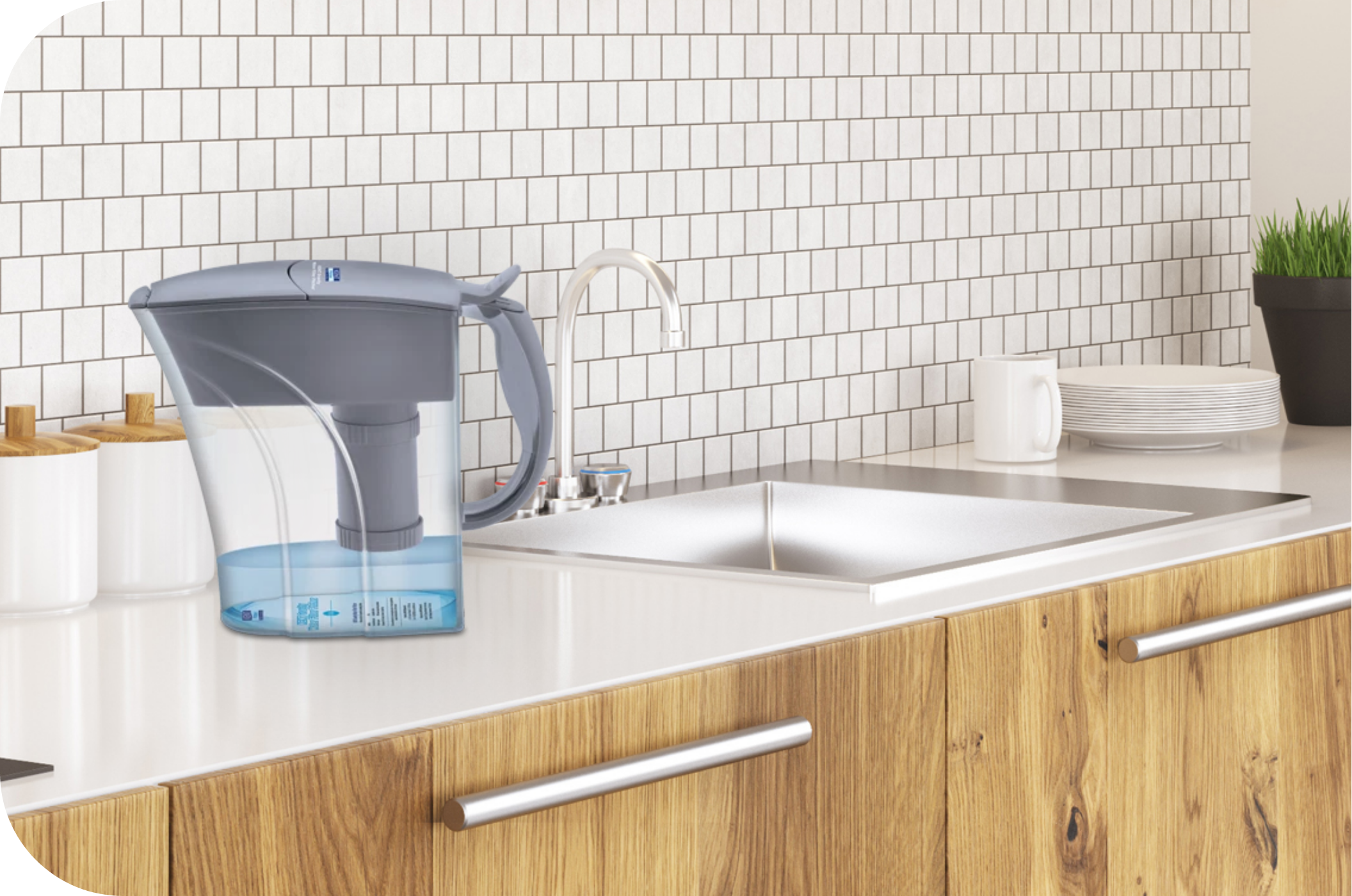 Kent 3.5 L Gravity Water Filter Pitcher (Grey)