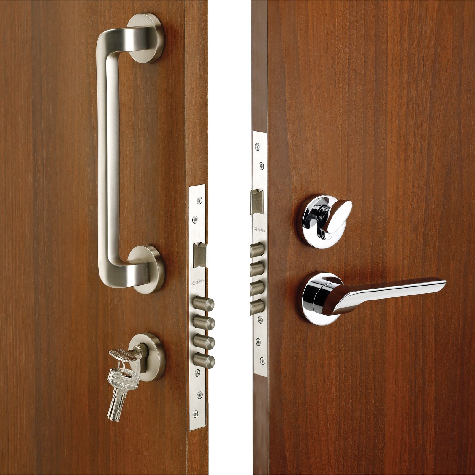 Quba Main Door Set QP-MDSL-3017-SSM-L (Brass)