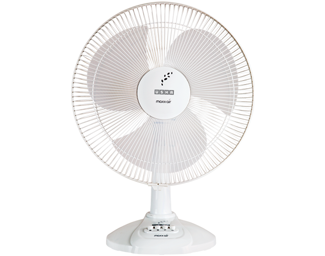 Usha Maxx Air 400mm Table Fan (White)